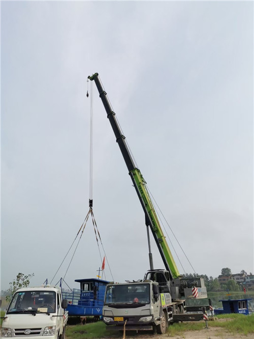 郧西县桥梁建设吊装案例